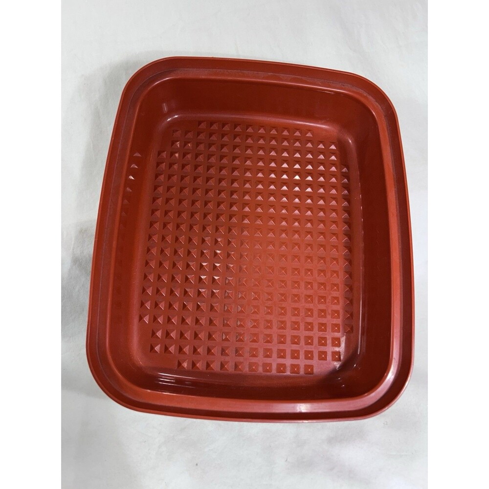 VINTAGE TUPPERWARE 1294-1 PAPRIKA MEAT MARINADE CONTAINER Keeper WITH LID 12"